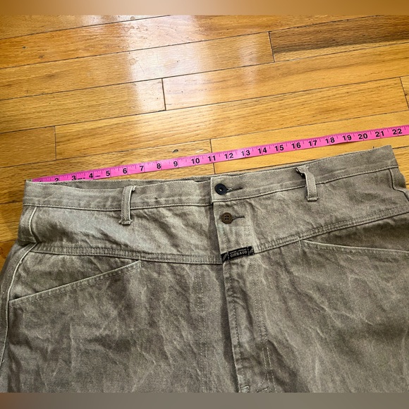 VTG Girbaud Brand X Denim Jeans 42x25 Khaki Tan Y2K Hip-Hop Skater Loose Baggy - Picture 8 of 15